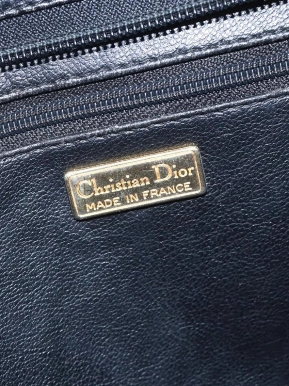 Christian Dior Hand Bag Leather Black Gold - Picture 15 of 16